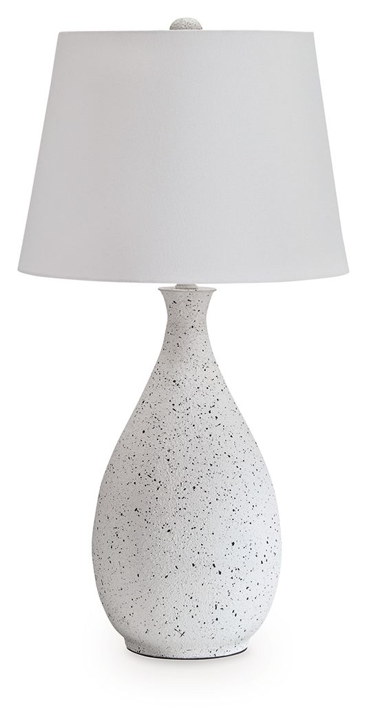 Wyattford - Blanc / Noir - Lampe de table en métal